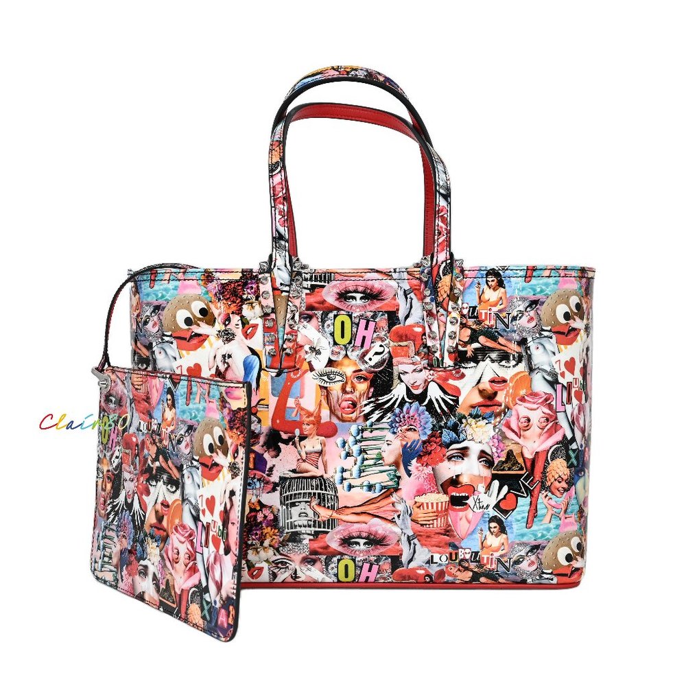 Christian Louboutin 
Cabata Oh Xtian Print Patent
Leather Tote